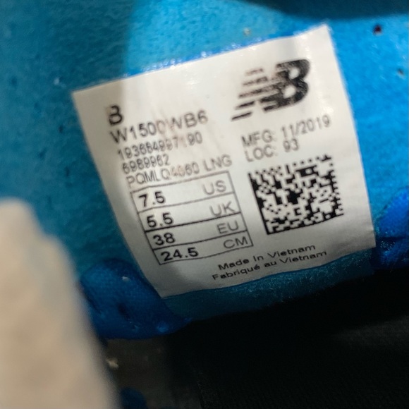New Balance Womens W1500WB6 Moon Dust/Vision Blue Running Shoes Size 7.5 - Picture 7 of 12